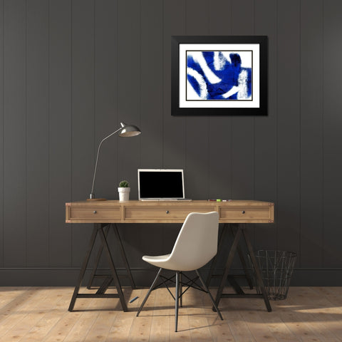 Azure Indulgence 1 Black Modern Wood Framed Art Print with Double Matting by Prime, Marcus