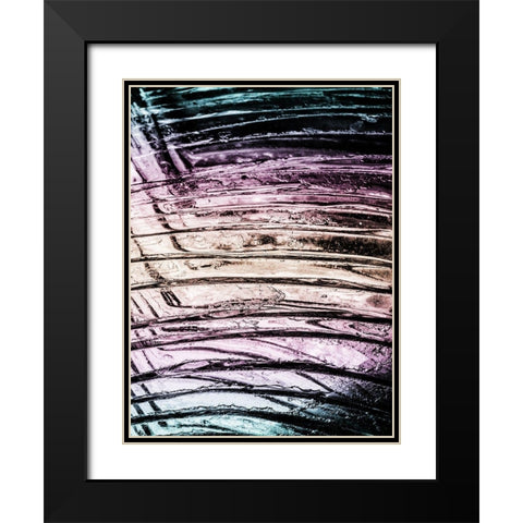 Fluorescent Wave 1 Black Modern Wood Framed Art Print with Double Matting by Prime, Marcus