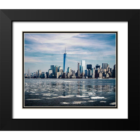 Skyline Exit 1 Black Modern Wood Framed Art Print with Double Matting by Prime, Marcus
