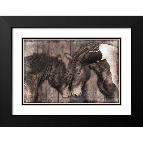 Loving Snuggles 1 Black Modern Wood Framed Art Print with Double Matting by Prime, Marcus
