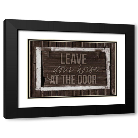 Horse Stables 1 Black Modern Wood Framed Art Print with Double Matting by Prime, Marcus