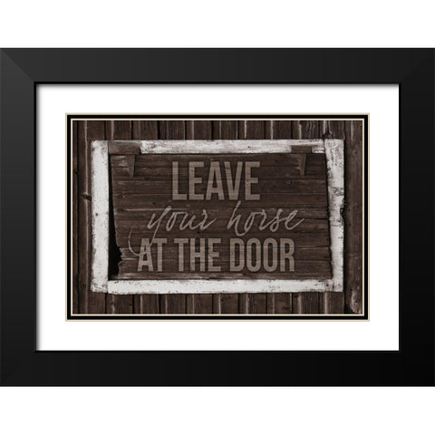 Horse Stables 1 Black Modern Wood Framed Art Print with Double Matting by Prime, Marcus