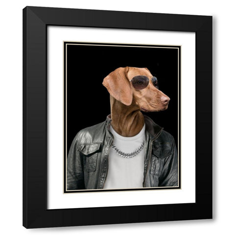 Eddy V 1 Black Modern Wood Framed Art Print with Double Matting by Prime, Marcus