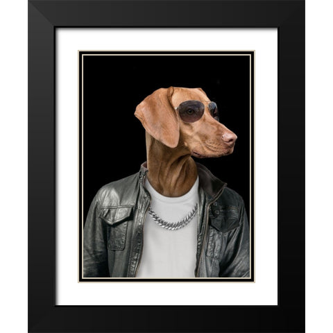 Eddy V 1 Black Modern Wood Framed Art Print with Double Matting by Prime, Marcus