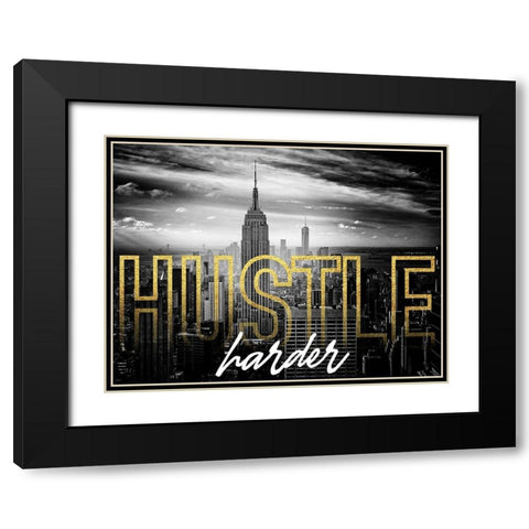Hustle Hard 1 Black Modern Wood Framed Art Print with Double Matting by Prime, Marcus
