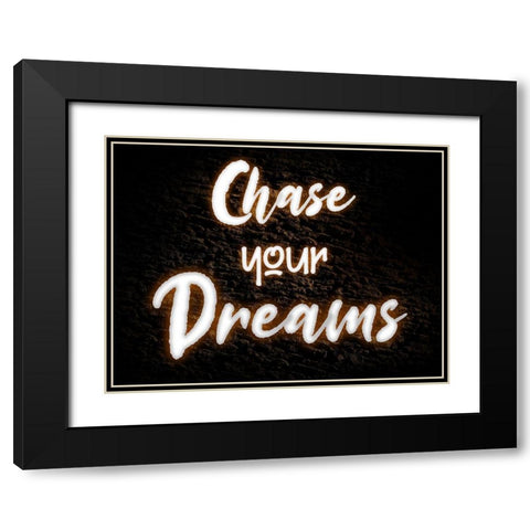 Chase Your Dreams Black Modern Wood Framed Art Print with Double Matting by Prime, Marcus