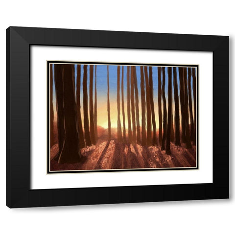 Creeping Shadows 2 Black Modern Wood Framed Art Print with Double Matting by Prime, Marcus