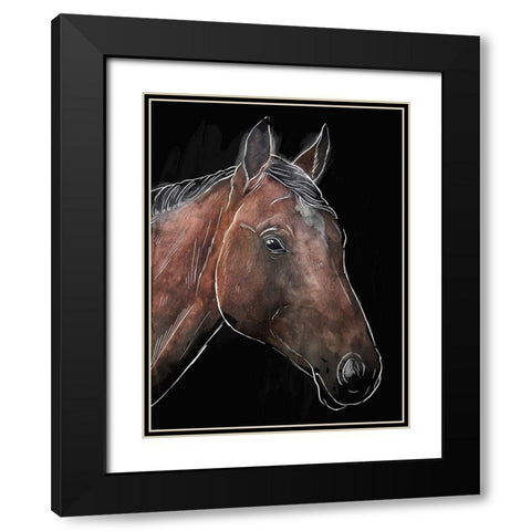 Illustrated Spirit 1 Black Modern Wood Framed Art Print with Double Matting by Prime, Marcus