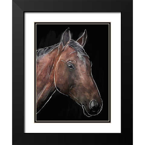 Illustrated Spirit 1 Black Modern Wood Framed Art Print with Double Matting by Prime, Marcus