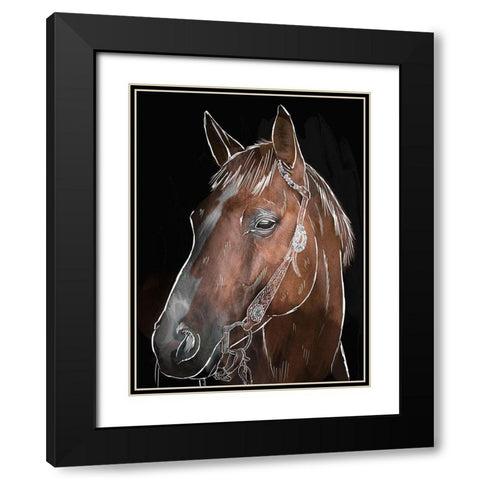 Illustrated Spirit 2 Black Modern Wood Framed Art Print with Double Matting by Prime, Marcus