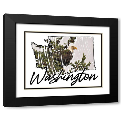 Washington Pride Black Modern Wood Framed Art Print with Double Matting by Prime, Marcus