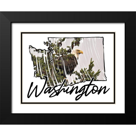 Washington Pride Black Modern Wood Framed Art Print with Double Matting by Prime, Marcus