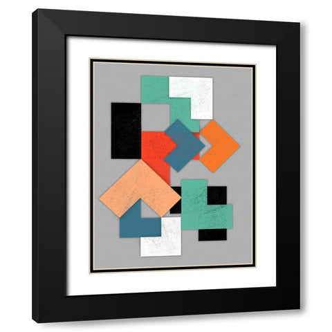 Geometric Breakthrough 2 Black Modern Wood Framed Art Print with Double Matting by Prime, Marcus