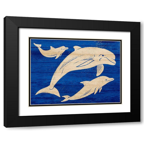 Friendly Divers 2 Black Modern Wood Framed Art Print with Double Matting by Prime, Marcus