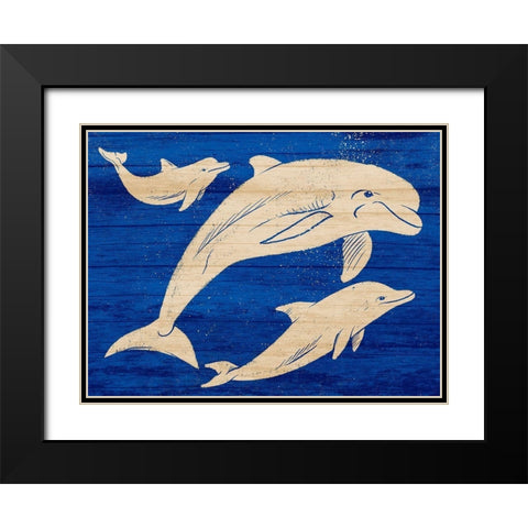 Friendly Divers 2 Black Modern Wood Framed Art Print with Double Matting by Prime, Marcus