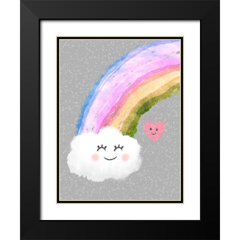 Rainbow Shine 1 Black Modern Wood Framed Art Print with Double Matting by Prime, Marcus