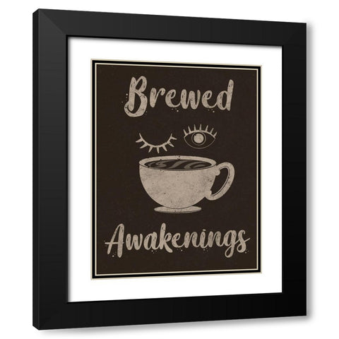 Brewed Awakenings Black Modern Wood Framed Art Print with Double Matting by Prime, Marcus