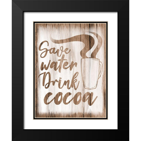 Drink Cocoa Black Modern Wood Framed Art Print with Double Matting by Prime, Marcus