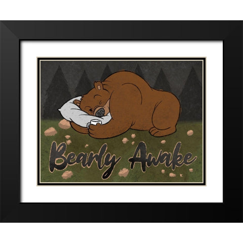 Barely Awake Black Modern Wood Framed Art Print with Double Matting by Prime, Marcus