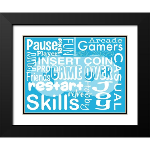 Gaming Love 2 Black Modern Wood Framed Art Print with Double Matting by Prime, Marcus