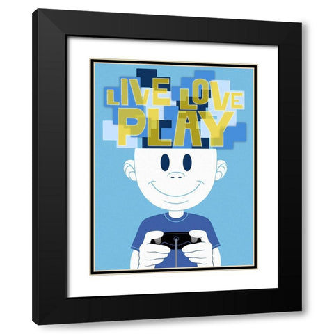Live Love Play 1 Black Modern Wood Framed Art Print with Double Matting by Prime, Marcus