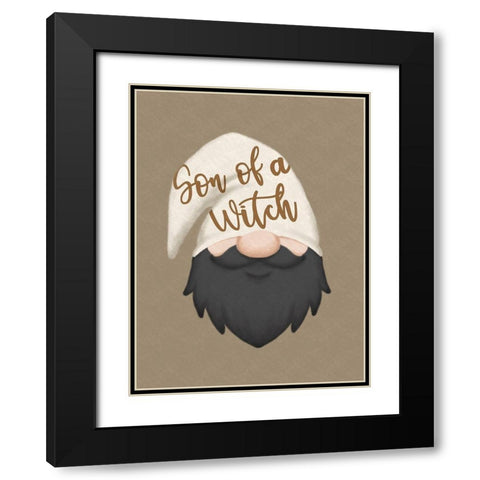 Fall Gnome 4 Black Modern Wood Framed Art Print with Double Matting by Prime, Marcus