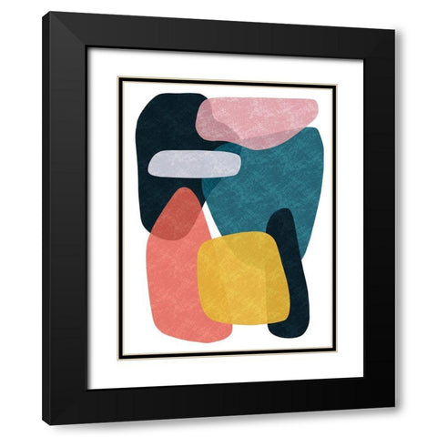 Rubiks Splat 3 Black Modern Wood Framed Art Print with Double Matting by Prime, Marcus