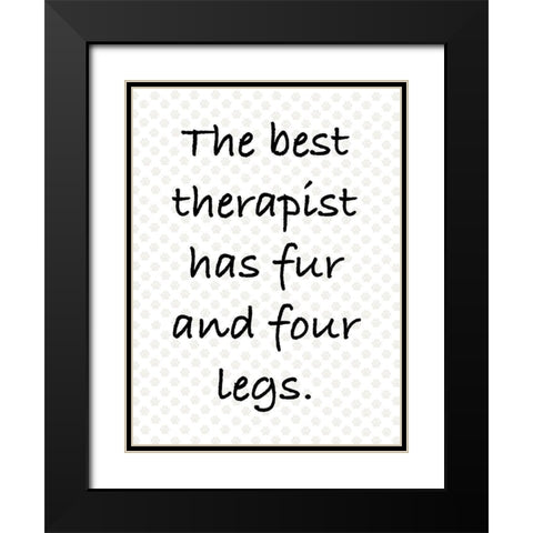 Furry Therapist Black Modern Wood Framed Art Print with Double Matting by Prime, Marcus