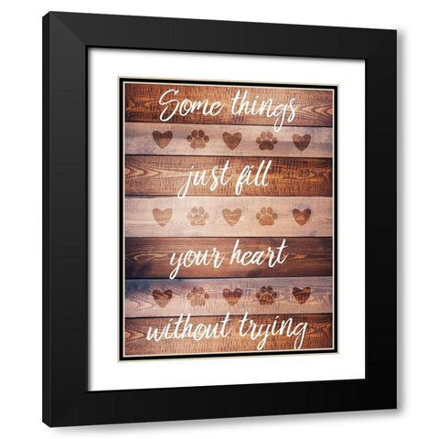 Furry Life Black Modern Wood Framed Art Print with Double Matting by Prime, Marcus