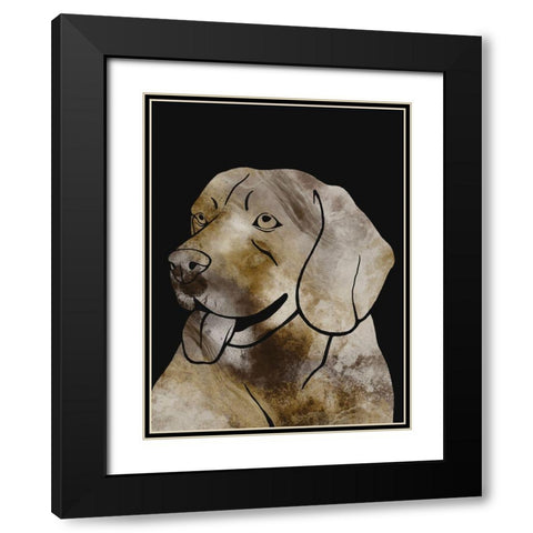 Doggy Wonders 1 Black Modern Wood Framed Art Print with Double Matting by Prime, Marcus
