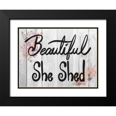 Welcome She Shed 2 Black Modern Wood Framed Art Print with Double Matting by Prime, Marcus