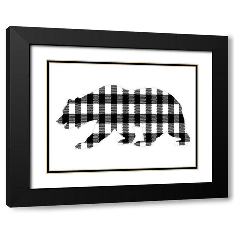 Bear Chess 1 Black Modern Wood Framed Art Print with Double Matting by Prime, Marcus