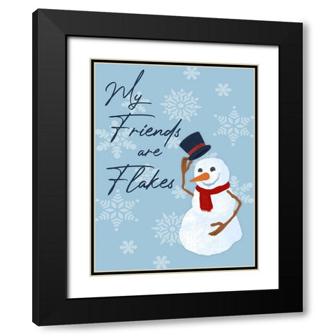 Flake Friends Black Modern Wood Framed Art Print with Double Matting by Prime, Marcus