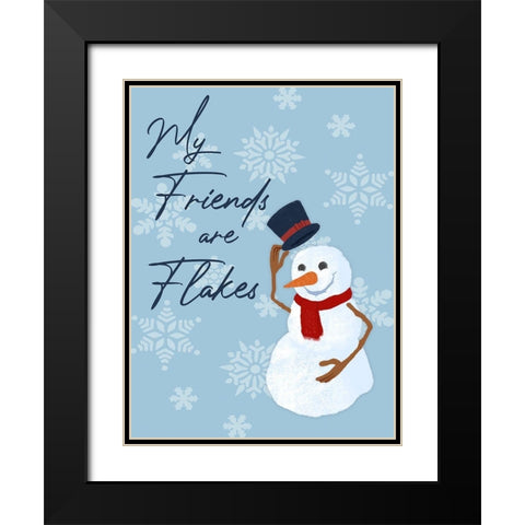 Flake Friends Black Modern Wood Framed Art Print with Double Matting by Prime, Marcus