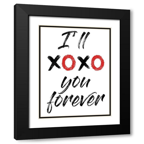 XOXO Forever Black Modern Wood Framed Art Print with Double Matting by Prime, Marcus