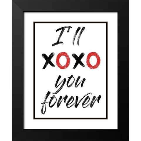 XOXO Forever Black Modern Wood Framed Art Print with Double Matting by Prime, Marcus