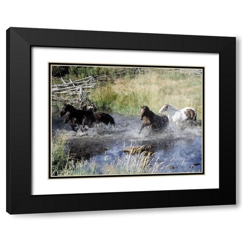 River Roads 1 Black Modern Wood Framed Art Print with Double Matting by Prime, Marcus
