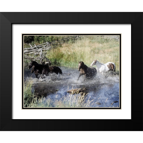 River Roads 1 Black Modern Wood Framed Art Print with Double Matting by Prime, Marcus