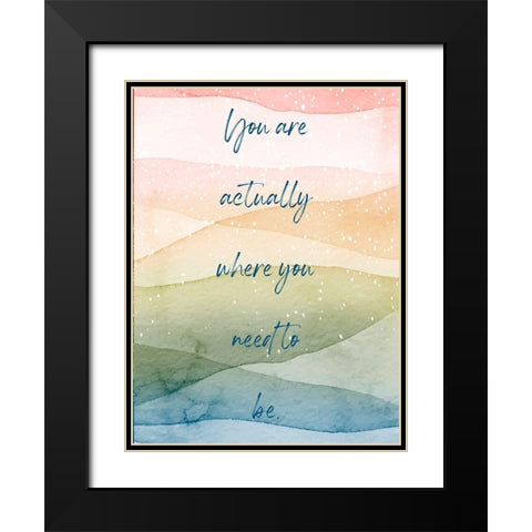 Right Place Black Modern Wood Framed Art Print with Double Matting by Prime, Marcus
