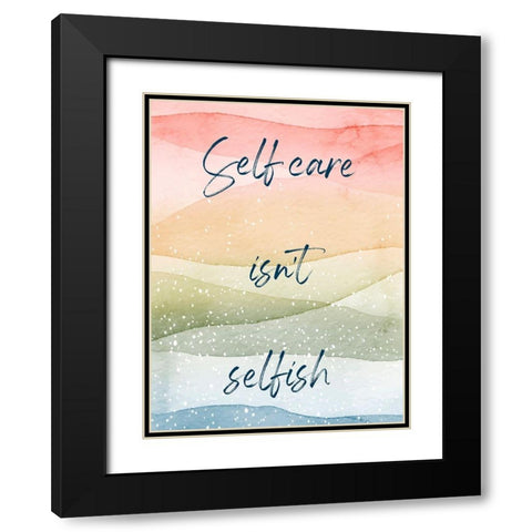 Self Care Black Modern Wood Framed Art Print with Double Matting by Prime, Marcus