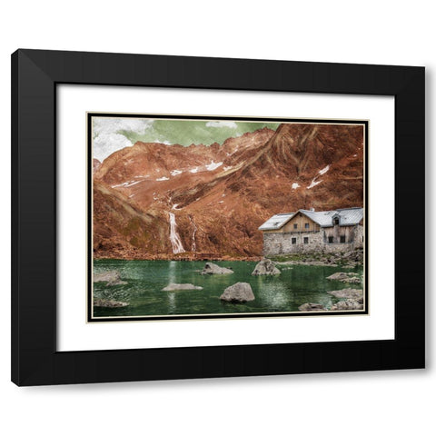 Fall Lake 1 Black Modern Wood Framed Art Print with Double Matting by Prime, Marcus