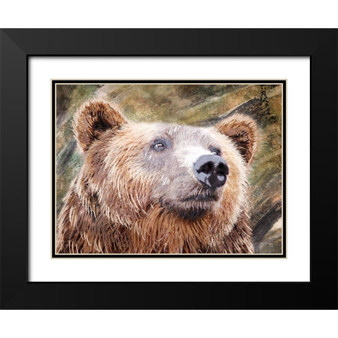 Urban Bear 1 Black Modern Wood Framed Art Print with Double Matting by Prime, Marcus