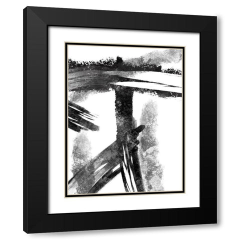 Striking Seams 1 Black Modern Wood Framed Art Print with Double Matting by Prime, Marcus