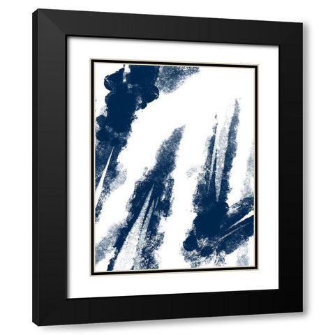 Navy Striking Seams 2 Black Modern Wood Framed Art Print with Double Matting by Prime, Marcus