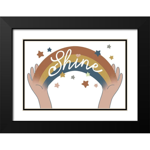 Rainbow Shine 4 Black Modern Wood Framed Art Print with Double Matting by Prime, Marcus