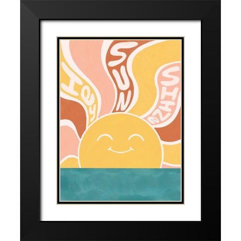 Hey Sunshine Black Modern Wood Framed Art Print with Double Matting by Prime, Marcus