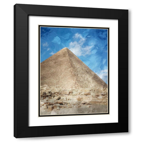 Pyramid Of Giza Black Modern Wood Framed Art Print with Double Matting by Prime, Marcus
