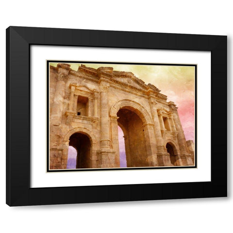Temple Of Artemis Black Modern Wood Framed Art Print with Double Matting by Prime, Marcus