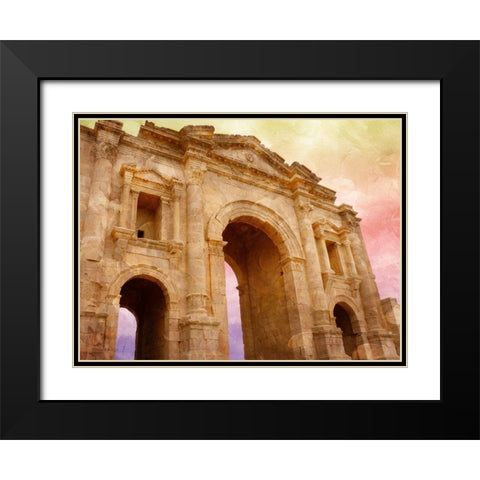 Temple Of Artemis Black Modern Wood Framed Art Print with Double Matting by Prime, Marcus