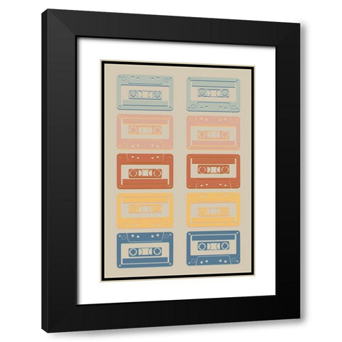 Cycling Decks 1 Black Modern Wood Framed Art Print with Double Matting by Prime, Marcus